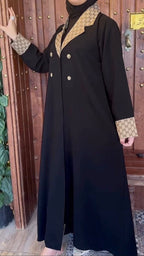 عباية سوداء فاخرة – تصميم مستوحى من Gucci yours clothign brand