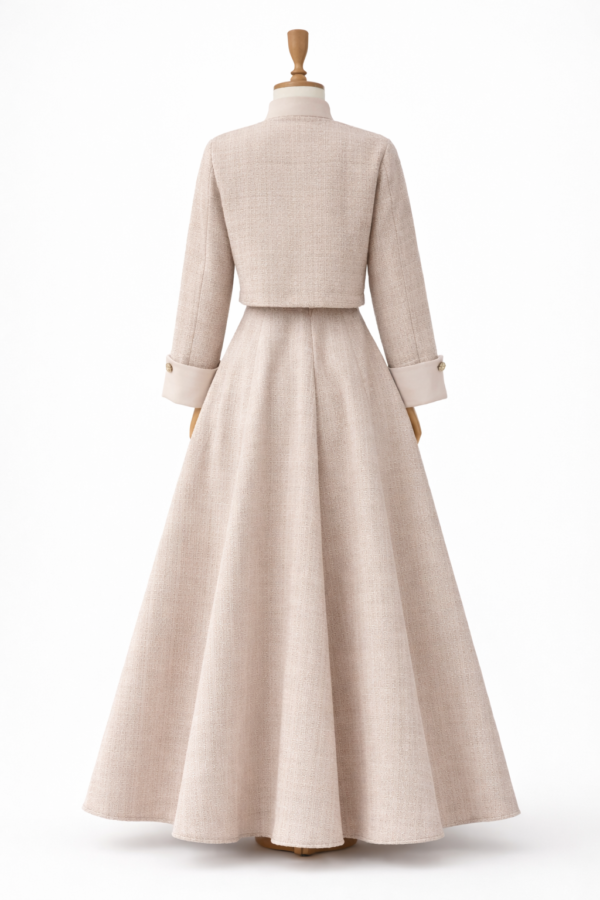 طقم نسائي فاخر قطعتين – إطلالة ملكية أنيقة