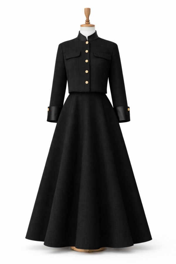 طقم نسائي فاخر قطعتين – إطلالة ملكية أنيقة