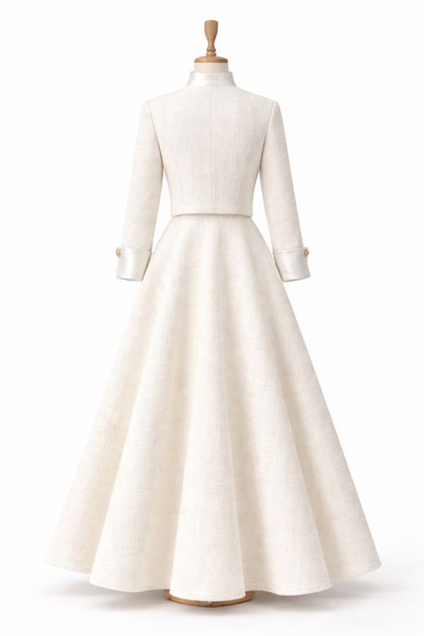 طقم نسائي فاخر قطعتين – إطلالة ملكية أنيقة